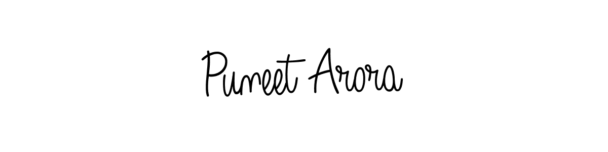 Make a beautiful signature design for name Puneet Arora. With this signature (Angelique-Rose-font-FFP) style, you can create a handwritten signature for free. Puneet Arora signature style 5 images and pictures png