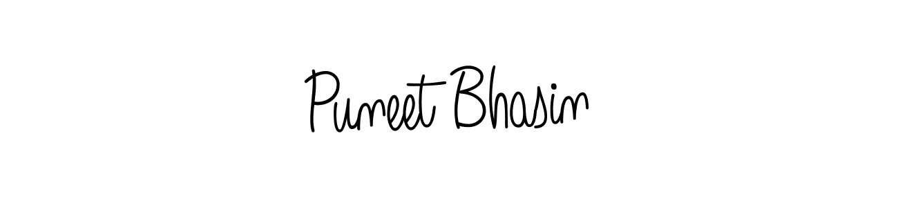 Make a beautiful signature design for name Puneet Bhasin. With this signature (Angelique-Rose-font-FFP) style, you can create a handwritten signature for free. Puneet Bhasin signature style 5 images and pictures png