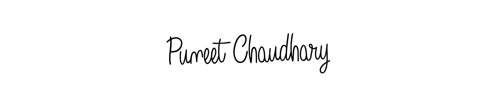 Create a beautiful signature design for name Puneet Chaudhary. With this signature (Angelique-Rose-font-FFP) fonts, you can make a handwritten signature for free. Puneet Chaudhary signature style 5 images and pictures png