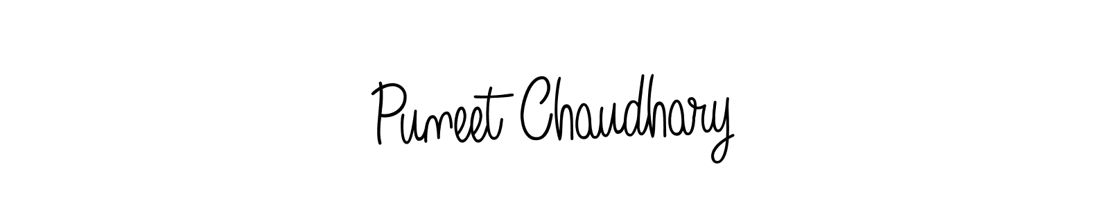 Create a beautiful signature design for name Puneet Chaudhary. With this signature (Angelique-Rose-font-FFP) fonts, you can make a handwritten signature for free. Puneet Chaudhary signature style 5 images and pictures png