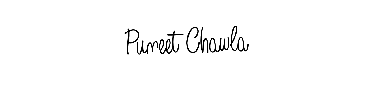 Puneet Chawla stylish signature style. Best Handwritten Sign (Angelique-Rose-font-FFP) for my name. Handwritten Signature Collection Ideas for my name Puneet Chawla. Puneet Chawla signature style 5 images and pictures png