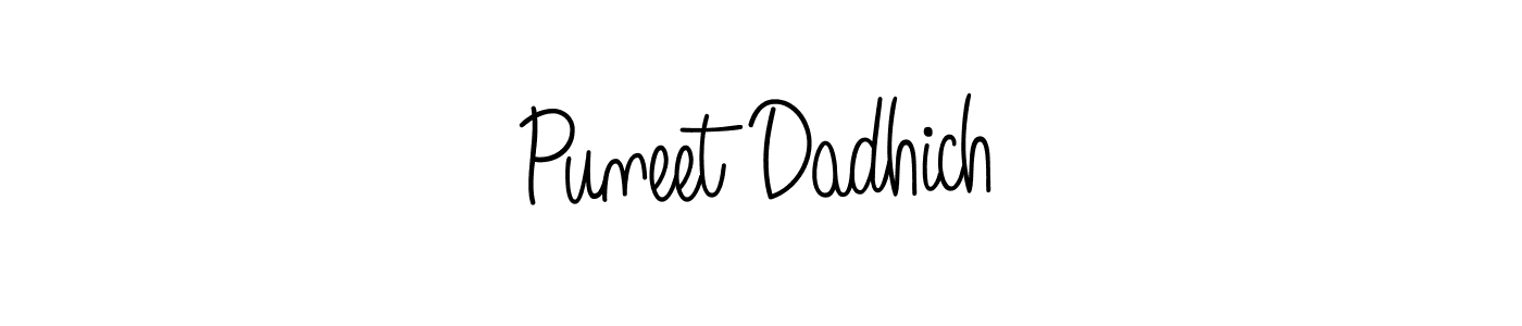 Best and Professional Signature Style for Puneet Dadhich. Angelique-Rose-font-FFP Best Signature Style Collection. Puneet Dadhich signature style 5 images and pictures png