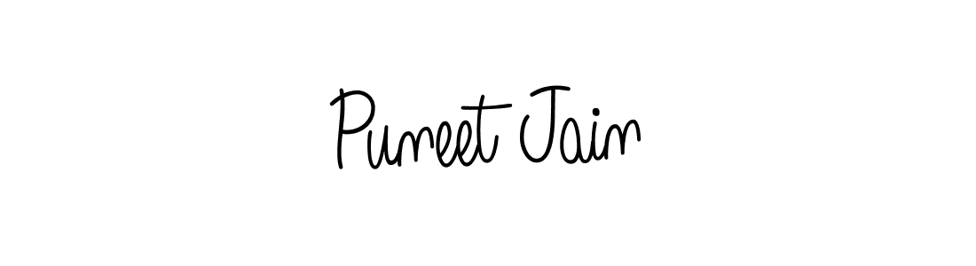 Design your own signature with our free online signature maker. With this signature software, you can create a handwritten (Angelique-Rose-font-FFP) signature for name Puneet Jain. Puneet Jain signature style 5 images and pictures png