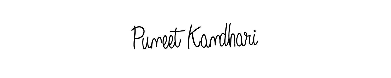 Puneet Kandhari stylish signature style. Best Handwritten Sign (Angelique-Rose-font-FFP) for my name. Handwritten Signature Collection Ideas for my name Puneet Kandhari. Puneet Kandhari signature style 5 images and pictures png