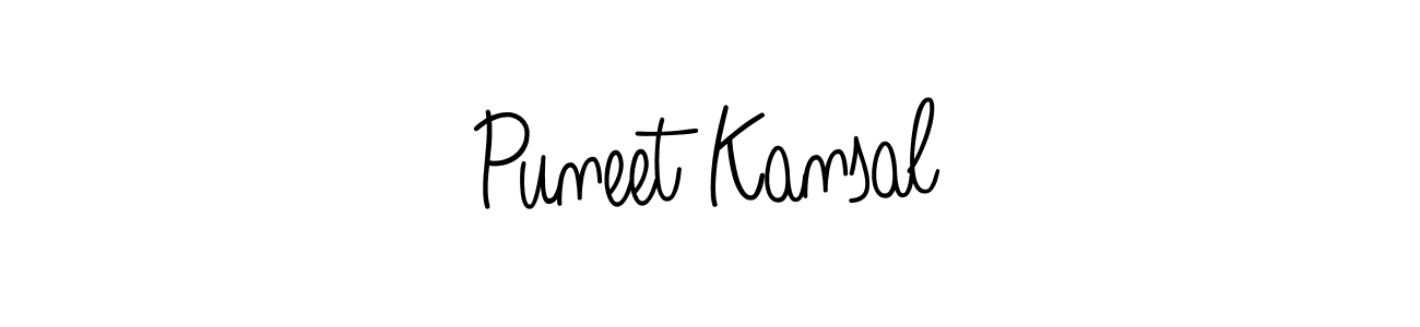 How to make Puneet Kansal signature? Angelique-Rose-font-FFP is a professional autograph style. Create handwritten signature for Puneet Kansal name. Puneet Kansal signature style 5 images and pictures png