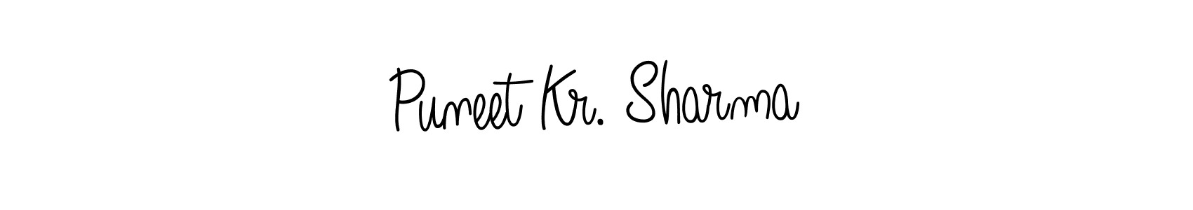 You should practise on your own different ways (Angelique-Rose-font-FFP) to write your name (Puneet Kr. Sharma) in signature. don't let someone else do it for you. Puneet Kr. Sharma signature style 5 images and pictures png