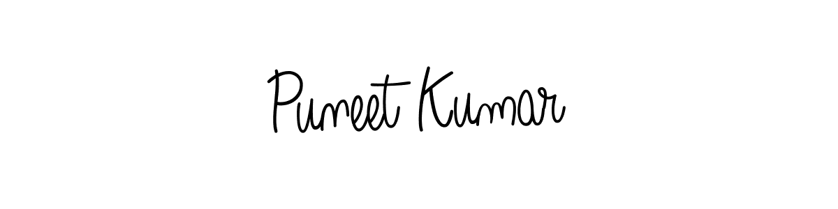 Create a beautiful signature design for name Puneet Kumar. With this signature (Angelique-Rose-font-FFP) fonts, you can make a handwritten signature for free. Puneet Kumar signature style 5 images and pictures png