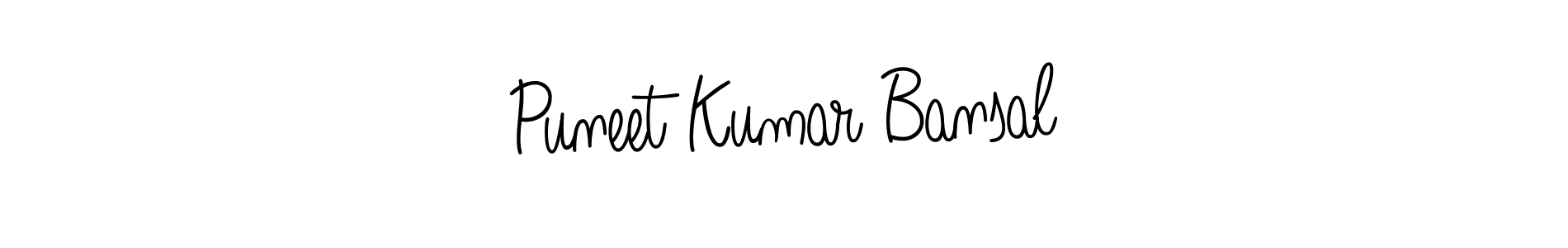 The best way (Angelique-Rose-font-FFP) to make a short signature is to pick only two or three words in your name. The name Puneet Kumar Bansal include a total of six letters. For converting this name. Puneet Kumar Bansal signature style 5 images and pictures png