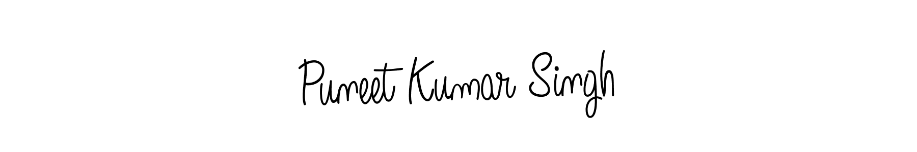 Puneet Kumar Singh stylish signature style. Best Handwritten Sign (Angelique-Rose-font-FFP) for my name. Handwritten Signature Collection Ideas for my name Puneet Kumar Singh. Puneet Kumar Singh signature style 5 images and pictures png