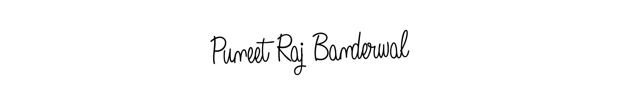 Puneet Raj Banderwal stylish signature style. Best Handwritten Sign (Angelique-Rose-font-FFP) for my name. Handwritten Signature Collection Ideas for my name Puneet Raj Banderwal. Puneet Raj Banderwal signature style 5 images and pictures png
