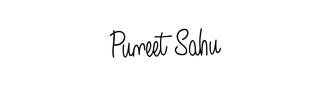 Make a beautiful signature design for name Puneet Sahu. With this signature (Angelique-Rose-font-FFP) style, you can create a handwritten signature for free. Puneet Sahu signature style 5 images and pictures png