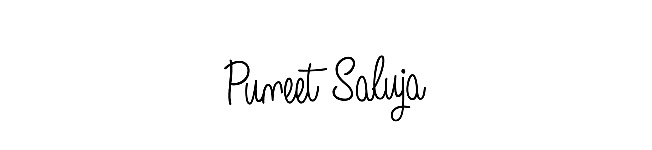 How to Draw Puneet Saluja signature style? Angelique-Rose-font-FFP is a latest design signature styles for name Puneet Saluja. Puneet Saluja signature style 5 images and pictures png