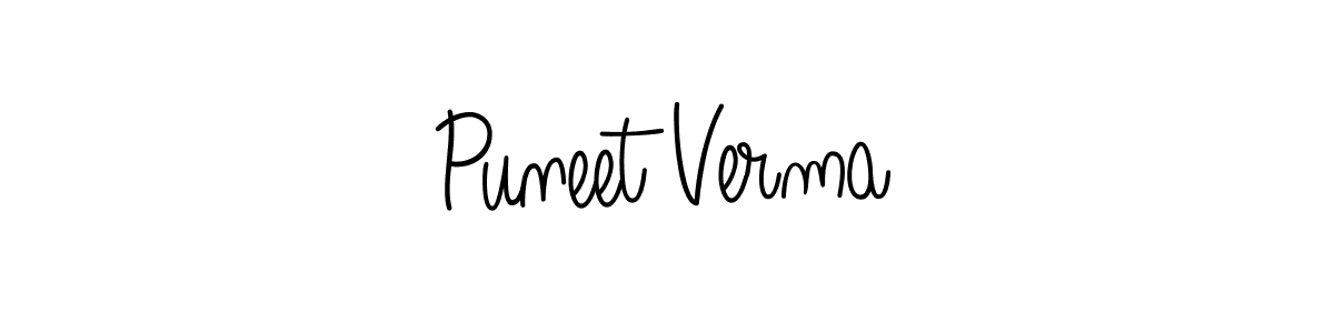 Make a beautiful signature design for name Puneet Verma. With this signature (Angelique-Rose-font-FFP) style, you can create a handwritten signature for free. Puneet Verma signature style 5 images and pictures png