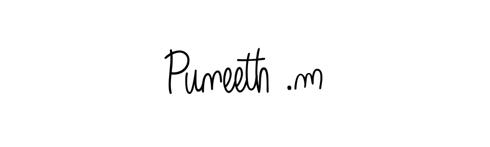 How to Draw Puneeth .m signature style? Angelique-Rose-font-FFP is a latest design signature styles for name Puneeth .m. Puneeth .m signature style 5 images and pictures png
