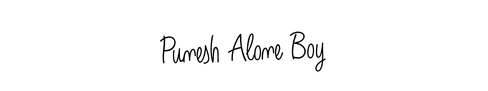 Punesh Alone Boy stylish signature style. Best Handwritten Sign (Angelique-Rose-font-FFP) for my name. Handwritten Signature Collection Ideas for my name Punesh Alone Boy. Punesh Alone Boy signature style 5 images and pictures png