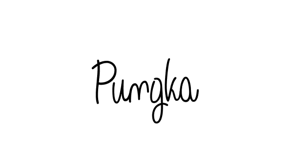 The best way (Angelique-Rose-font-FFP) to make a short signature is to pick only two or three words in your name. The name Pungka include a total of six letters. For converting this name. Pungka signature style 5 images and pictures png