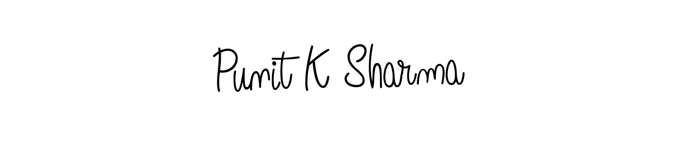 Also we have Punit K Sharma name is the best signature style. Create professional handwritten signature collection using Angelique-Rose-font-FFP autograph style. Punit K Sharma signature style 5 images and pictures png
