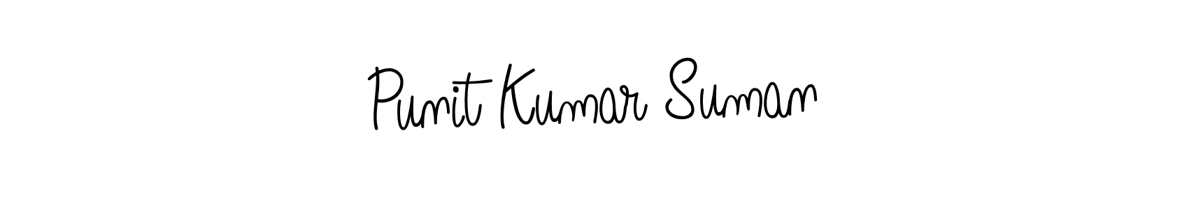 Make a beautiful signature design for name Punit Kumar Suman. With this signature (Angelique-Rose-font-FFP) style, you can create a handwritten signature for free. Punit Kumar Suman signature style 5 images and pictures png