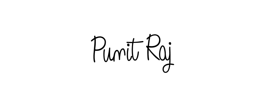 Use a signature maker to create a handwritten signature online. With this signature software, you can design (Angelique-Rose-font-FFP) your own signature for name Punit Raj. Punit Raj signature style 5 images and pictures png