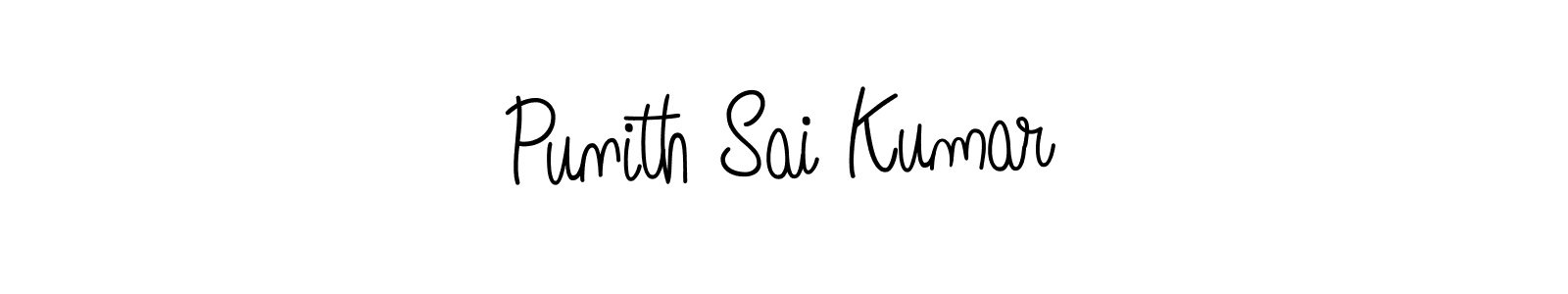 How to make Punith Sai Kumar name signature. Use Angelique-Rose-font-FFP style for creating short signs online. This is the latest handwritten sign. Punith Sai Kumar signature style 5 images and pictures png