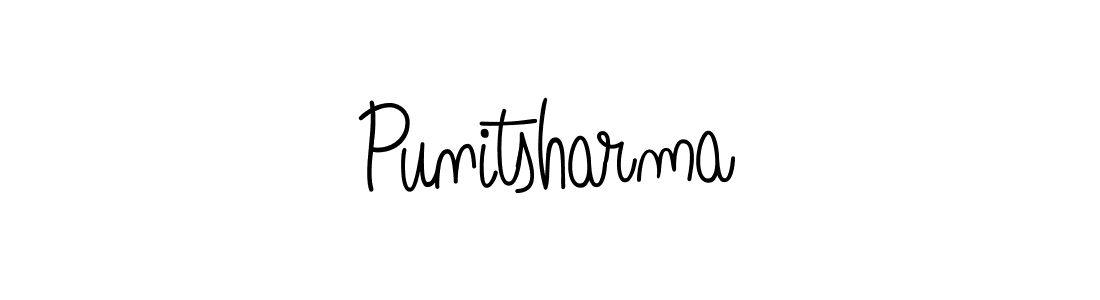 How to make Punitsharma signature? Angelique-Rose-font-FFP is a professional autograph style. Create handwritten signature for Punitsharma name. Punitsharma signature style 5 images and pictures png