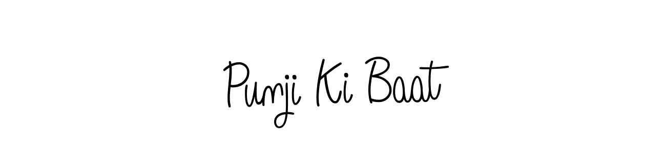 How to make Punji Ki Baat name signature. Use Angelique-Rose-font-FFP style for creating short signs online. This is the latest handwritten sign. Punji Ki Baat signature style 5 images and pictures png