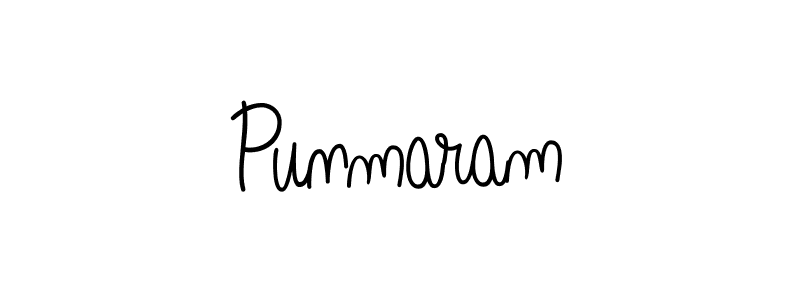 Make a beautiful signature design for name Punmaram. With this signature (Angelique-Rose-font-FFP) style, you can create a handwritten signature for free. Punmaram signature style 5 images and pictures png