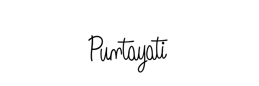 How to Draw Puntayati signature style? Angelique-Rose-font-FFP is a latest design signature styles for name Puntayati. Puntayati signature style 5 images and pictures png