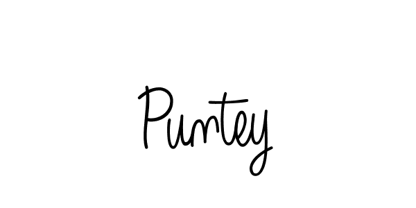 How to make Puntey name signature. Use Angelique-Rose-font-FFP style for creating short signs online. This is the latest handwritten sign. Puntey signature style 5 images and pictures png