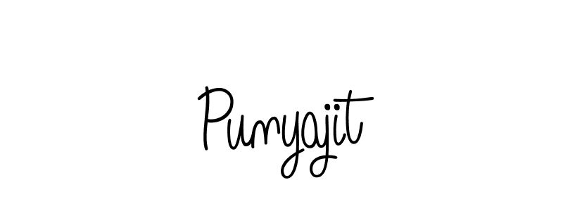 Design your own signature with our free online signature maker. With this signature software, you can create a handwritten (Angelique-Rose-font-FFP) signature for name Punyajit. Punyajit signature style 5 images and pictures png