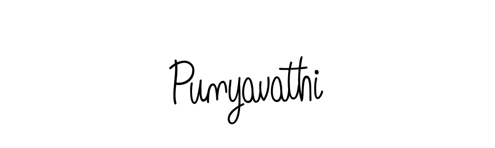 How to Draw Punyavathi signature style? Angelique-Rose-font-FFP is a latest design signature styles for name Punyavathi. Punyavathi signature style 5 images and pictures png