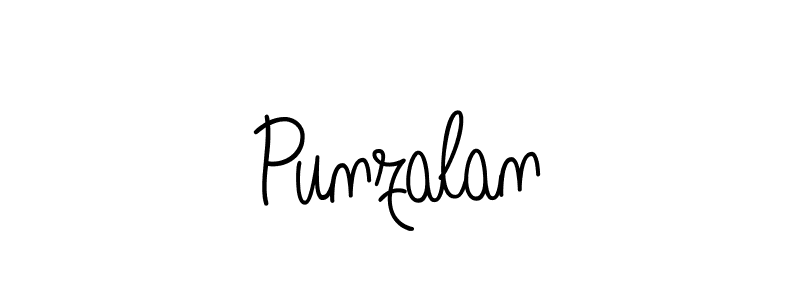 Design your own signature with our free online signature maker. With this signature software, you can create a handwritten (Angelique-Rose-font-FFP) signature for name Punzalan. Punzalan signature style 5 images and pictures png