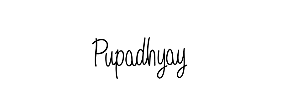 How to make Pupadhyay name signature. Use Angelique-Rose-font-FFP style for creating short signs online. This is the latest handwritten sign. Pupadhyay signature style 5 images and pictures png