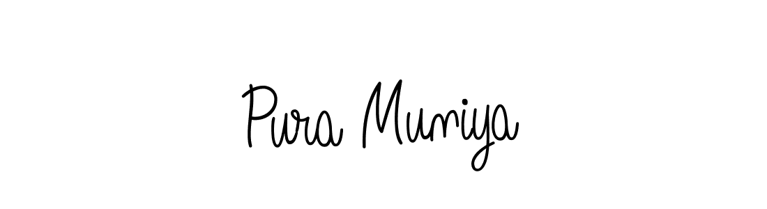 Create a beautiful signature design for name Pura Muniya. With this signature (Angelique-Rose-font-FFP) fonts, you can make a handwritten signature for free. Pura Muniya signature style 5 images and pictures png