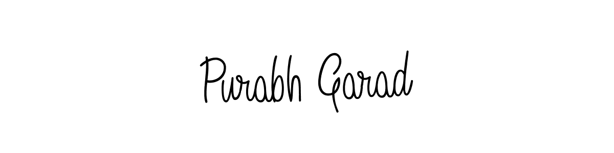 How to make Purabh Garad signature? Angelique-Rose-font-FFP is a professional autograph style. Create handwritten signature for Purabh Garad name. Purabh Garad signature style 5 images and pictures png