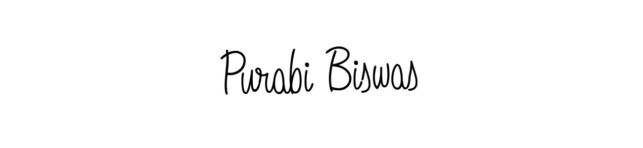 How to make Purabi Biswas name signature. Use Angelique-Rose-font-FFP style for creating short signs online. This is the latest handwritten sign. Purabi Biswas signature style 5 images and pictures png