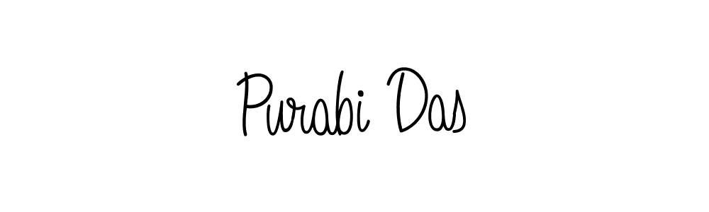 How to make Purabi Das name signature. Use Angelique-Rose-font-FFP style for creating short signs online. This is the latest handwritten sign. Purabi Das signature style 5 images and pictures png