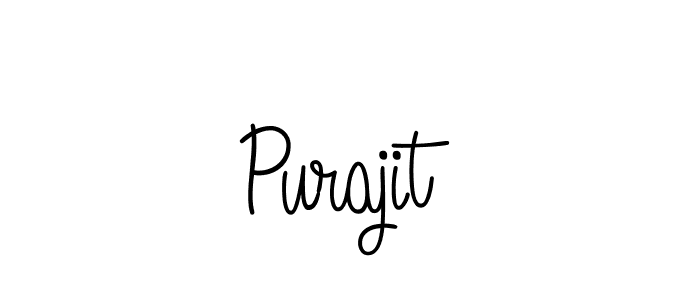 Make a beautiful signature design for name Purajit. With this signature (Angelique-Rose-font-FFP) style, you can create a handwritten signature for free. Purajit signature style 5 images and pictures png
