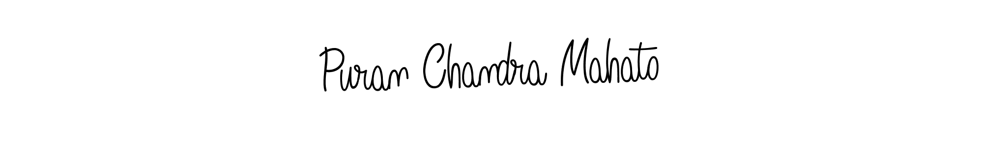 Make a beautiful signature design for name Puran Chandra Mahato. With this signature (Angelique-Rose-font-FFP) style, you can create a handwritten signature for free. Puran Chandra Mahato signature style 5 images and pictures png