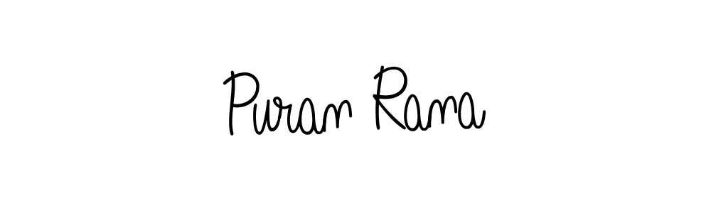 How to make Puran Rana name signature. Use Angelique-Rose-font-FFP style for creating short signs online. This is the latest handwritten sign. Puran Rana signature style 5 images and pictures png