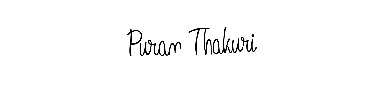 The best way (Angelique-Rose-font-FFP) to make a short signature is to pick only two or three words in your name. The name Puran Thakuri include a total of six letters. For converting this name. Puran Thakuri signature style 5 images and pictures png