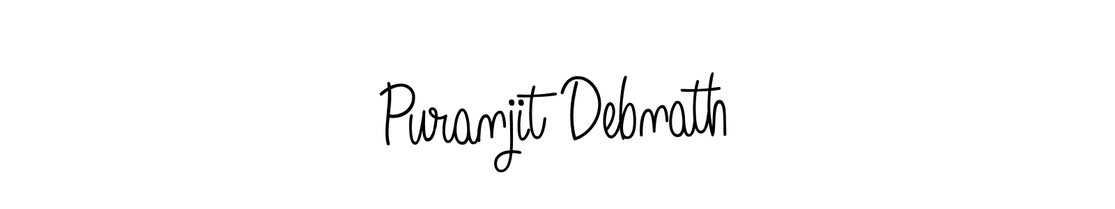 You should practise on your own different ways (Angelique-Rose-font-FFP) to write your name (Puranjit Debnath) in signature. don't let someone else do it for you. Puranjit Debnath signature style 5 images and pictures png