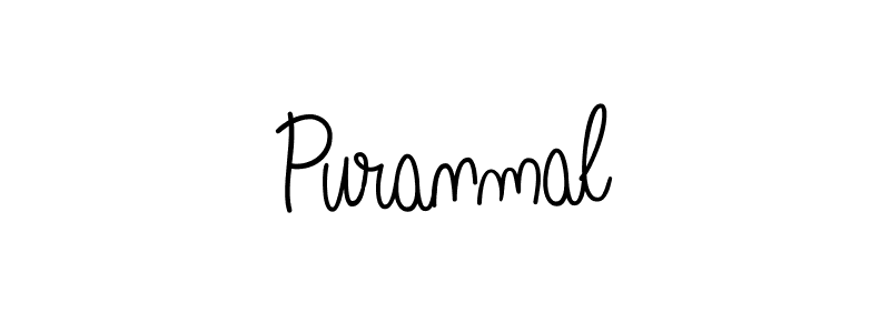 Make a beautiful signature design for name Puranmal. With this signature (Angelique-Rose-font-FFP) style, you can create a handwritten signature for free. Puranmal signature style 5 images and pictures png