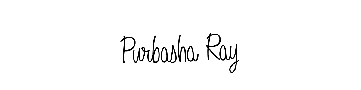 Make a beautiful signature design for name Purbasha Ray. With this signature (Angelique-Rose-font-FFP) style, you can create a handwritten signature for free. Purbasha Ray signature style 5 images and pictures png