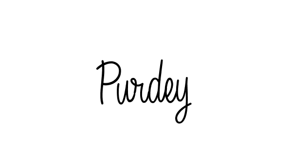 Use a signature maker to create a handwritten signature online. With this signature software, you can design (Angelique-Rose-font-FFP) your own signature for name Purdey. Purdey signature style 5 images and pictures png