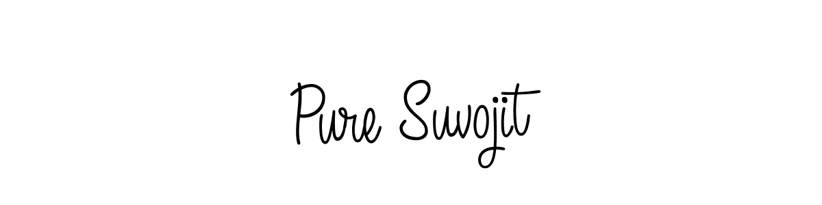 How to Draw Pure Suvojit signature style? Angelique-Rose-font-FFP is a latest design signature styles for name Pure Suvojit. Pure Suvojit signature style 5 images and pictures png