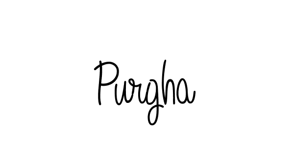 How to make Purgha signature? Angelique-Rose-font-FFP is a professional autograph style. Create handwritten signature for Purgha name. Purgha signature style 5 images and pictures png