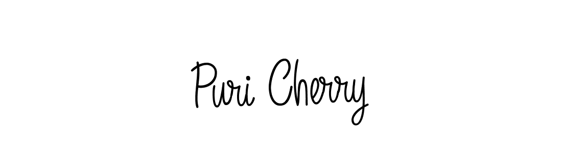 Puri Cherry stylish signature style. Best Handwritten Sign (Angelique-Rose-font-FFP) for my name. Handwritten Signature Collection Ideas for my name Puri Cherry. Puri Cherry signature style 5 images and pictures png