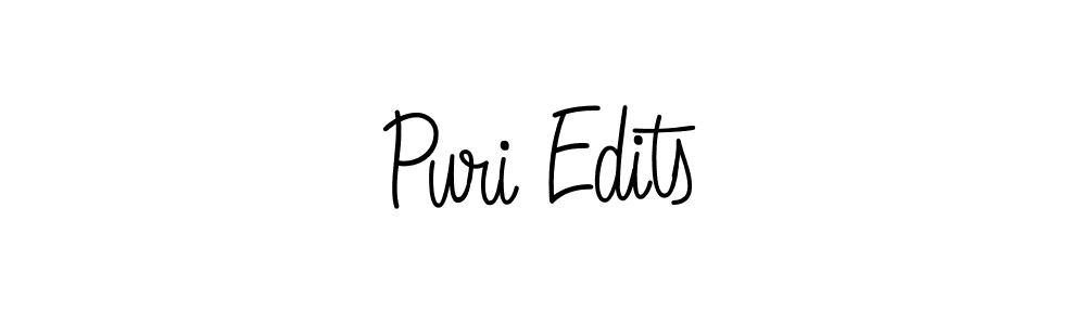 Create a beautiful signature design for name Puri Edits. With this signature (Angelique-Rose-font-FFP) fonts, you can make a handwritten signature for free. Puri Edits signature style 5 images and pictures png