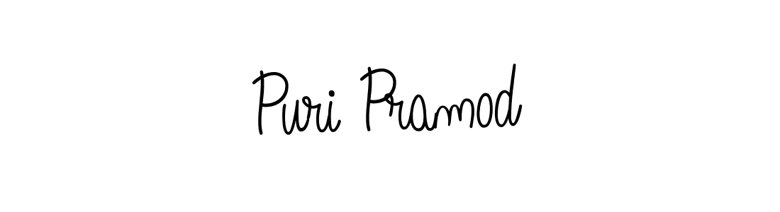 Puri Pramod stylish signature style. Best Handwritten Sign (Angelique-Rose-font-FFP) for my name. Handwritten Signature Collection Ideas for my name Puri Pramod. Puri Pramod signature style 5 images and pictures png